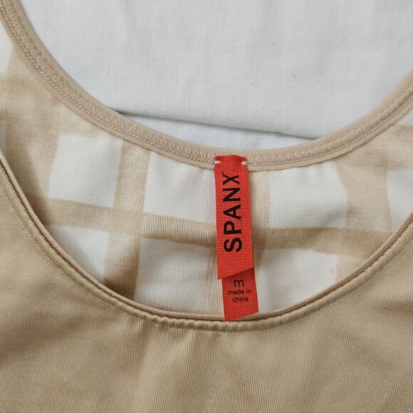 SPANX Simplicity Tank Top Medium Nude Cami Scoop Neck Camisole Shaping Slimming - Picture 2 of 7